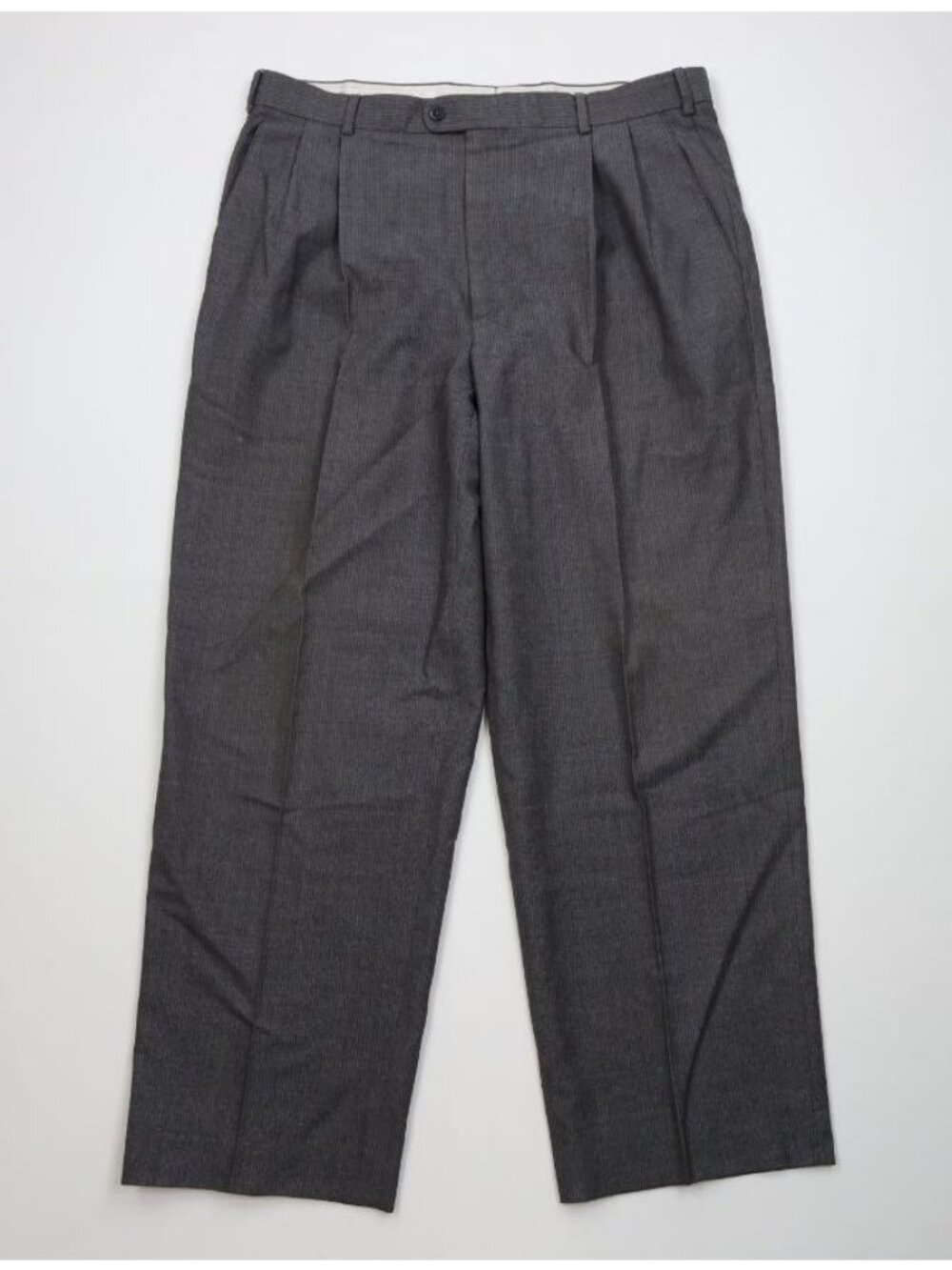 Vintage 90s Streetwear Mens 36x30 Wool Knit Striped Ribbed Wide Leg Chino Pants